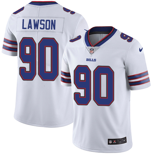 2019 men Buffalo Bills 90 Lawson white Nike Vapor Untouchable Limited NFL Jersey